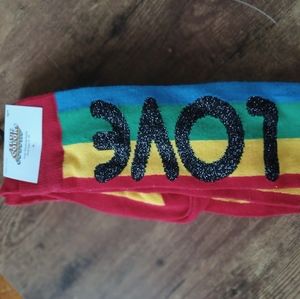 🌈🏳️‍🌈True colors over the knee rainbow "love" socks